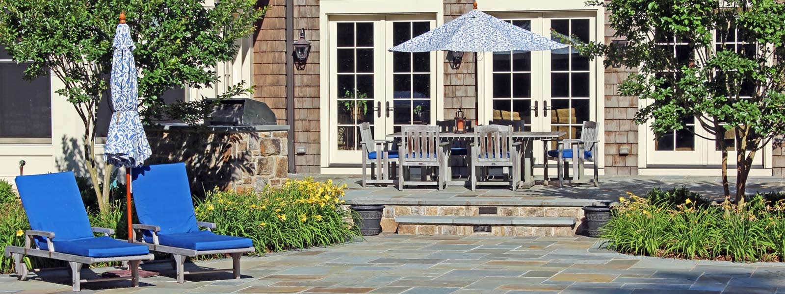 Landscaping Leesburg VA Stone Patio Outdoor Kitchen 