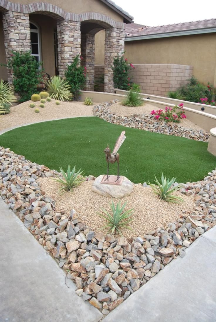 ideas for landscaping front yard with rocks