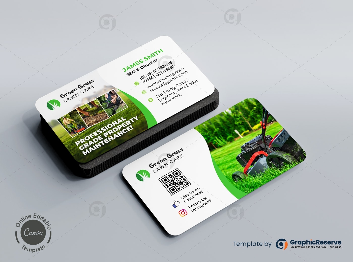 Landscaping Services Business Card Premium Design
