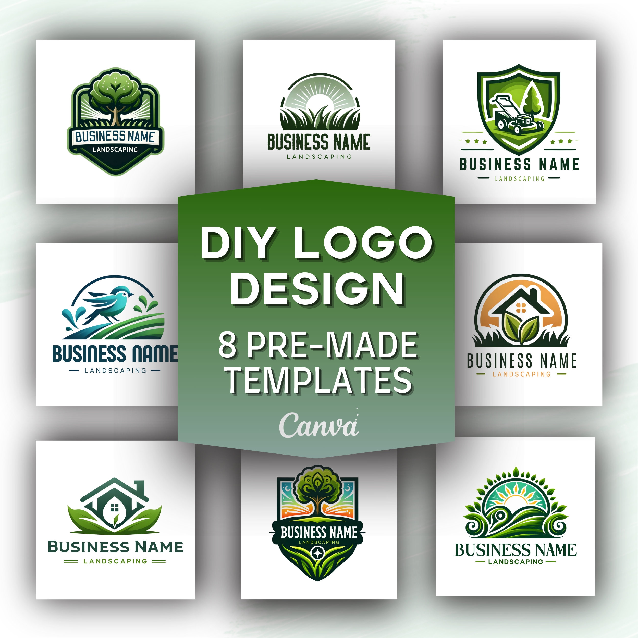 Landscaping Services Logo Lawn Care Logo DIY Logo Design Template Lawncare Logo Lawn Mowing Logo Gardener Logo Yard Service Logo Etsy