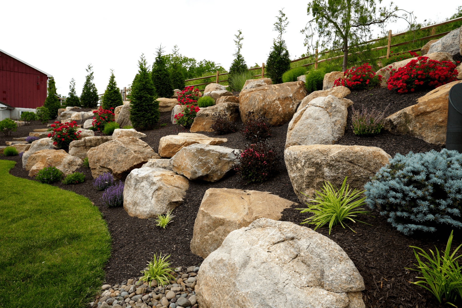 Landscaping With Boulders Western Lehigh Services In Allentown PA 