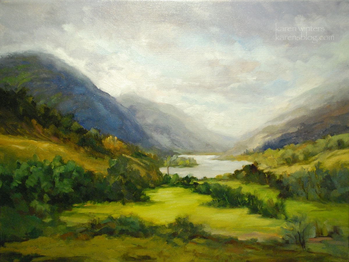 Loch Shiel Scotland Landscape Oil Painting Karen Winters Blog California Impressionist Painter