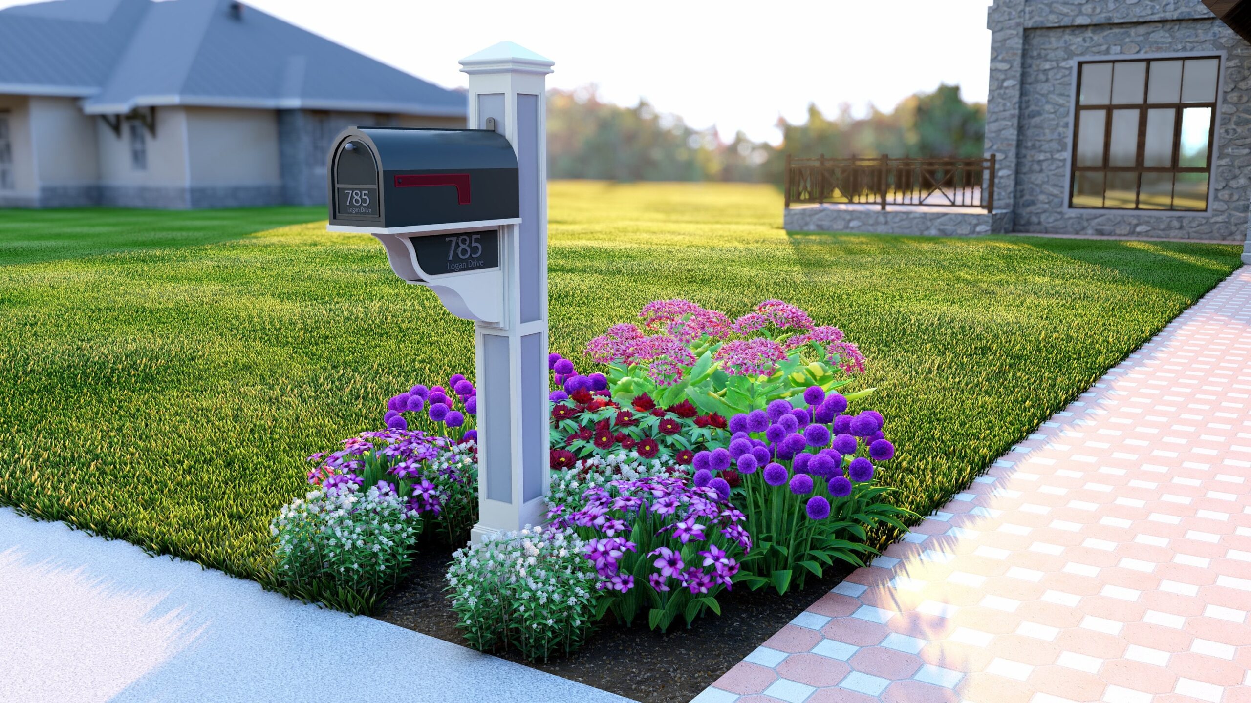 Mailbox Landscape Design Template By Plant By Number Digital Download And Plant List Etsy