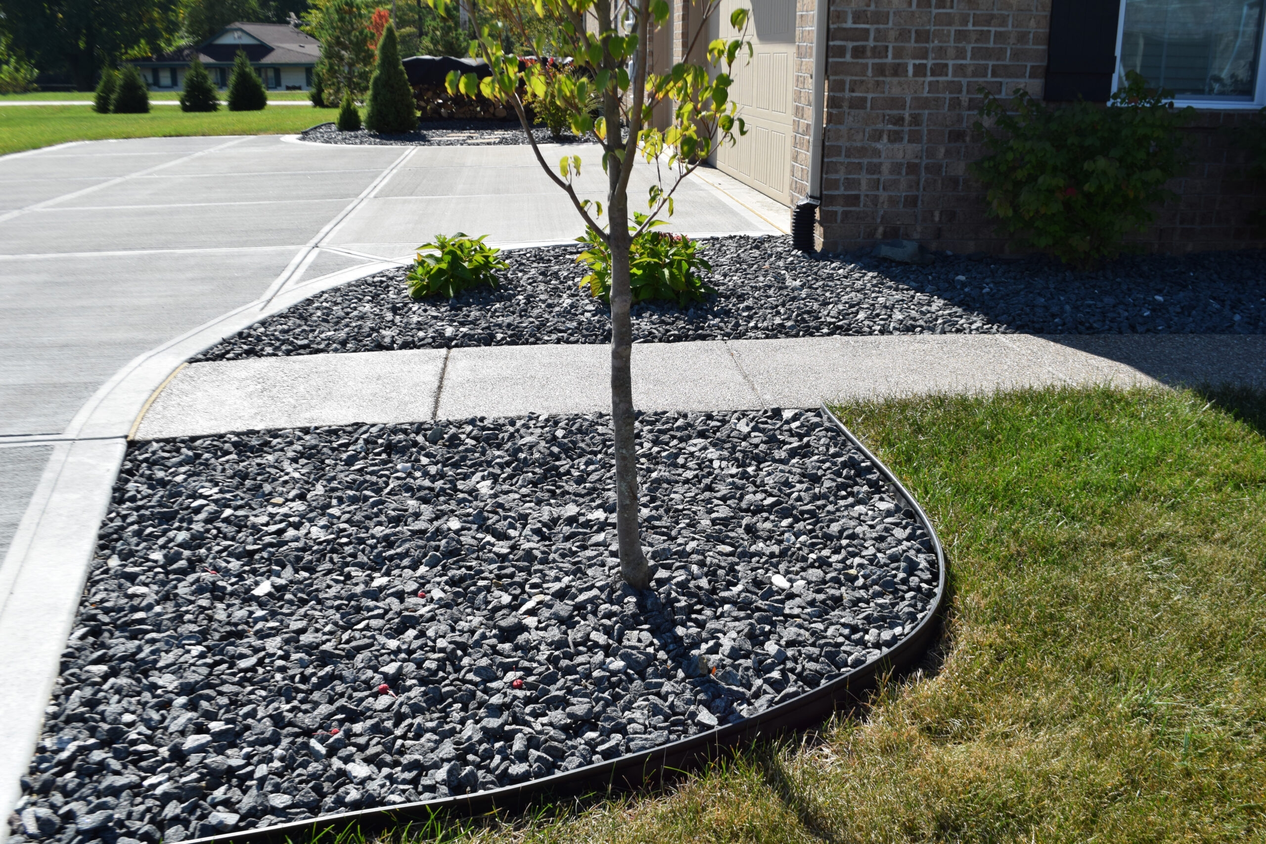 black rocks for landscaping