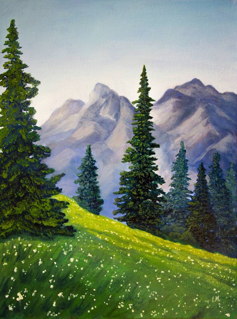 Mountain Landscape Painting By Iryna Mykhailenko Saatchi Art Netherlands