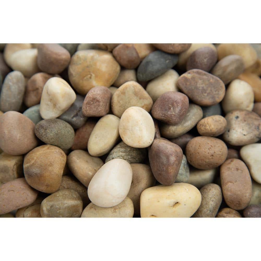MSI Rainbow Beach 0 4 Cu Ft Per Bag 0 25 In To 1 25 In Bagged Landscape Pebbles 1 Bag 0 5 Cu Ft LPEBQRAI3POL30 The Home Depot