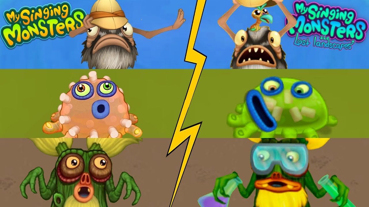 My Singing Monsters And MSM The Lost Landscapes Comparison All Monsters Sounds Animations YouTube