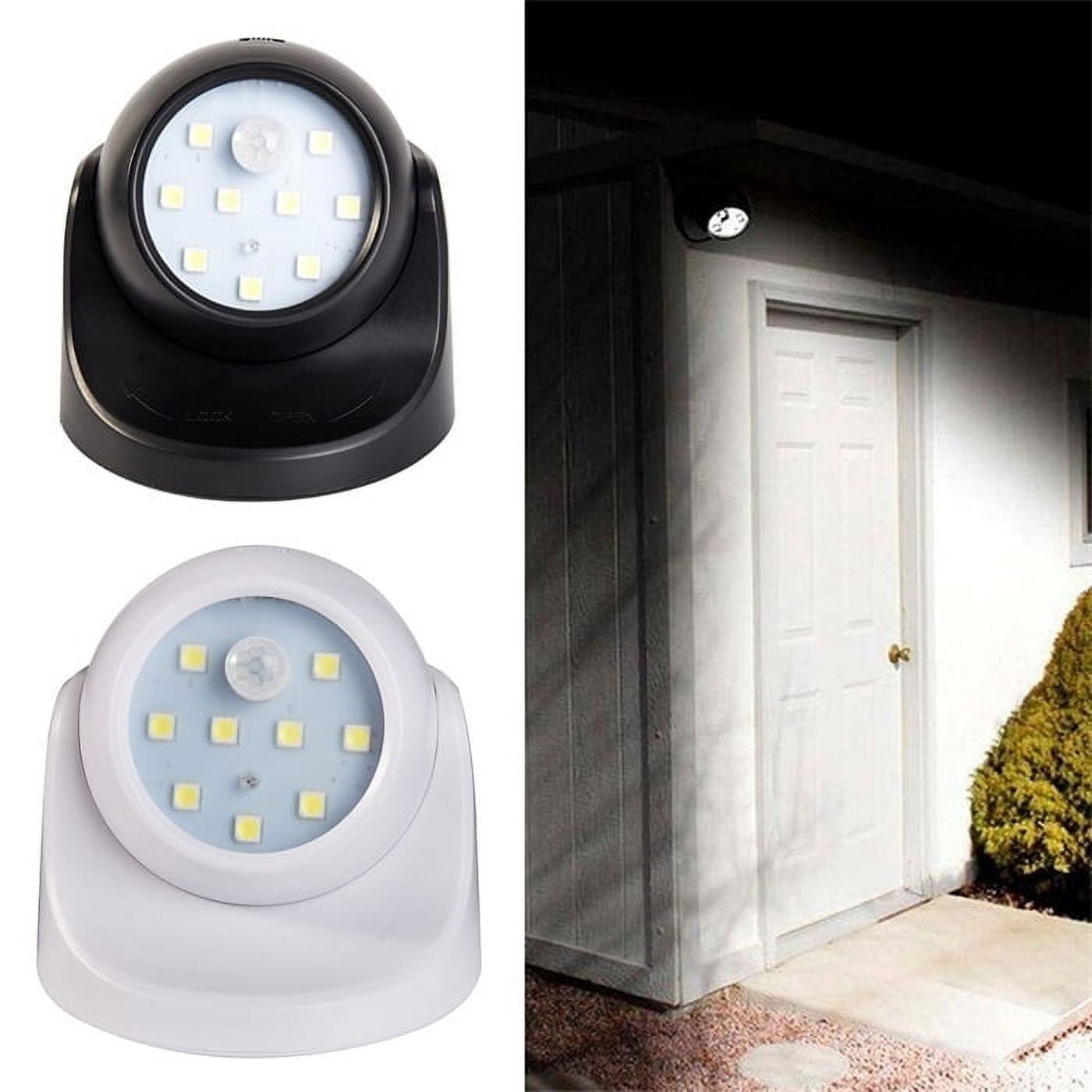 Nyidpsz 360 Battery Operated Indoor Outdoor Night Light Garden Motion Sensor Security Led Lamp Walmart