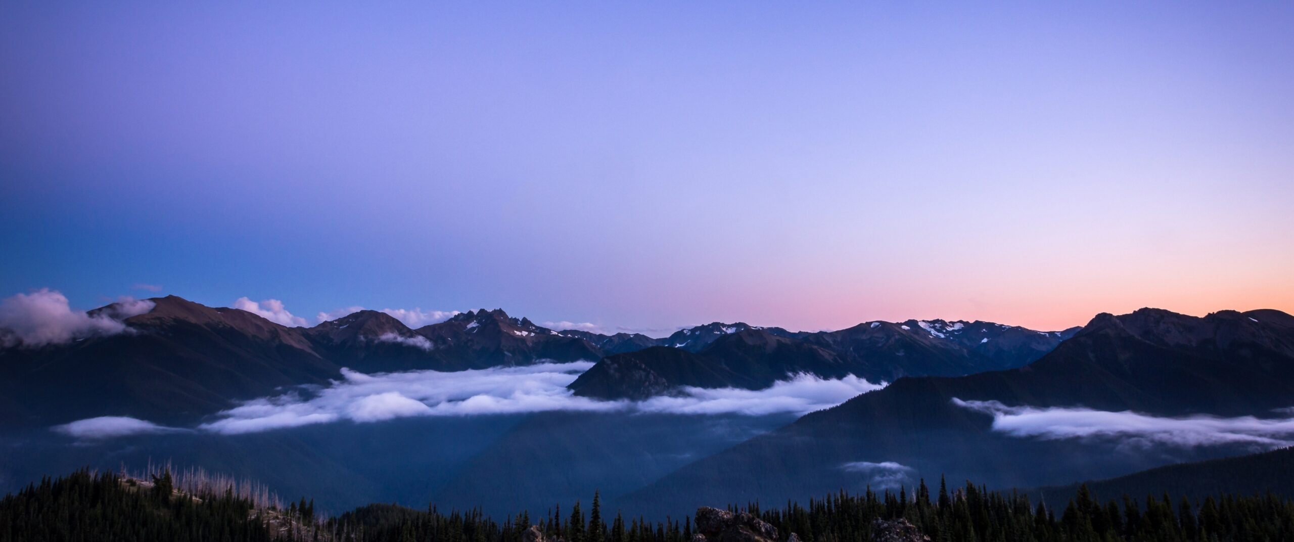 Olympic National Park Wallpaper 4K Sunset Blue Mountains