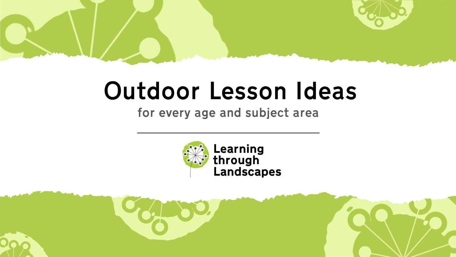 Outdoor Learning Ideas Learning Through Landscapes