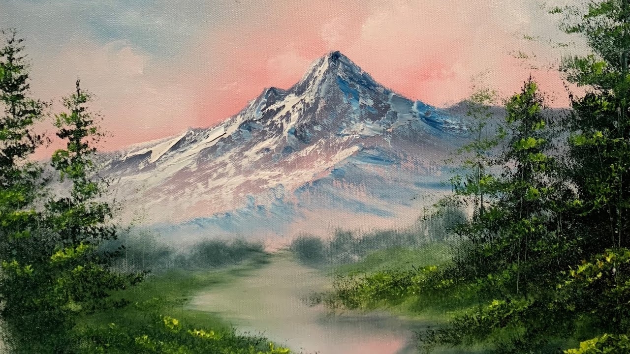 Painting A Sunset Mountain Landscape Quick And Easy Paintings By Justin YouTube