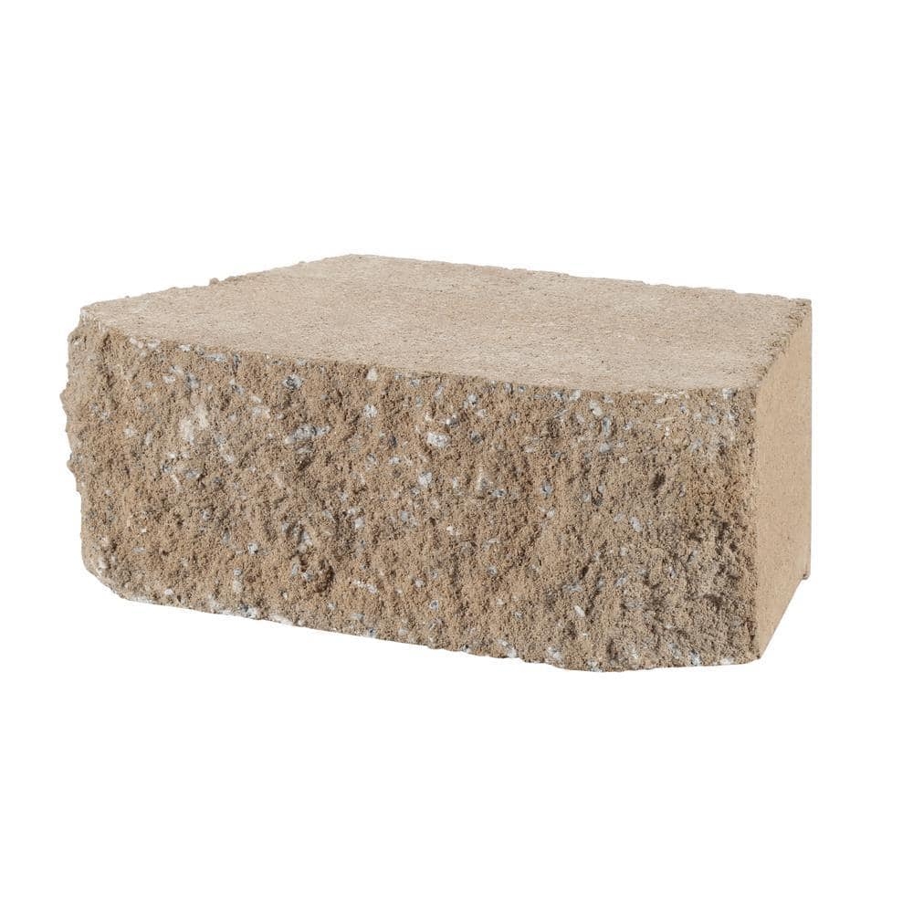 Pavestone 3 In H X 10 In W X 5 87 In D Buff Concrete Retaining Wall Block 280 Piece 58 4 Sq Ft Pallet 80704 The Home Depot