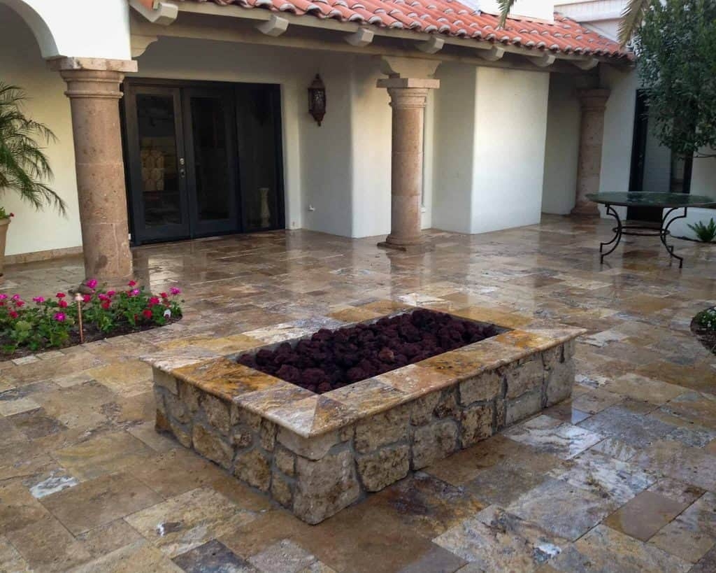 Phoenix Travertine Stone Landscaper Hawkeye Landscaping
