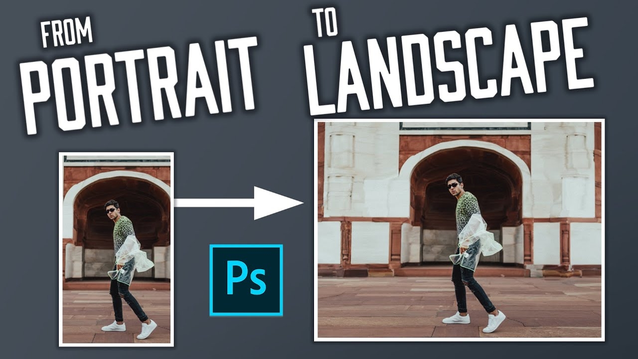 how to make a portrait photo landscape