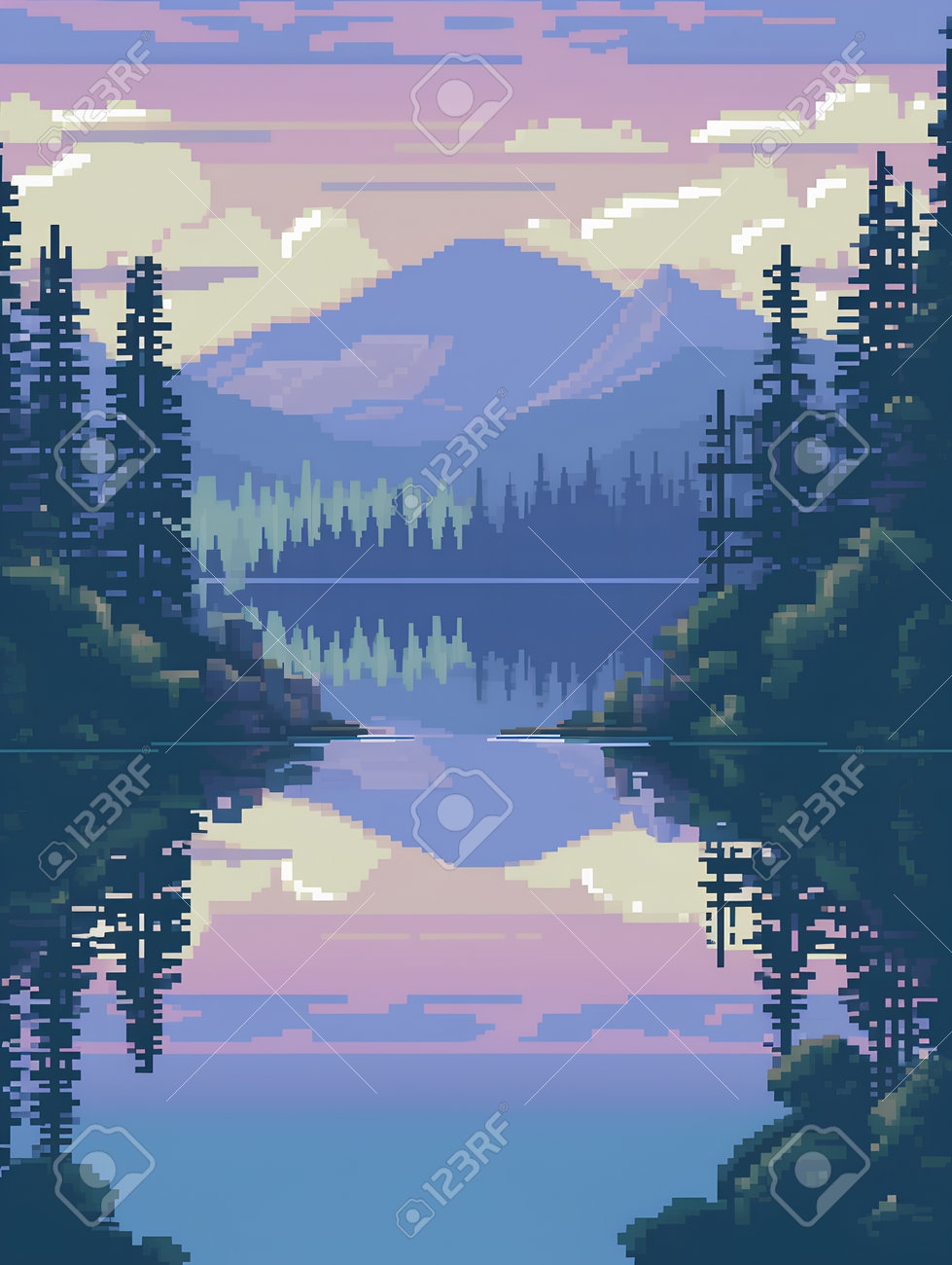 pixel art landscape