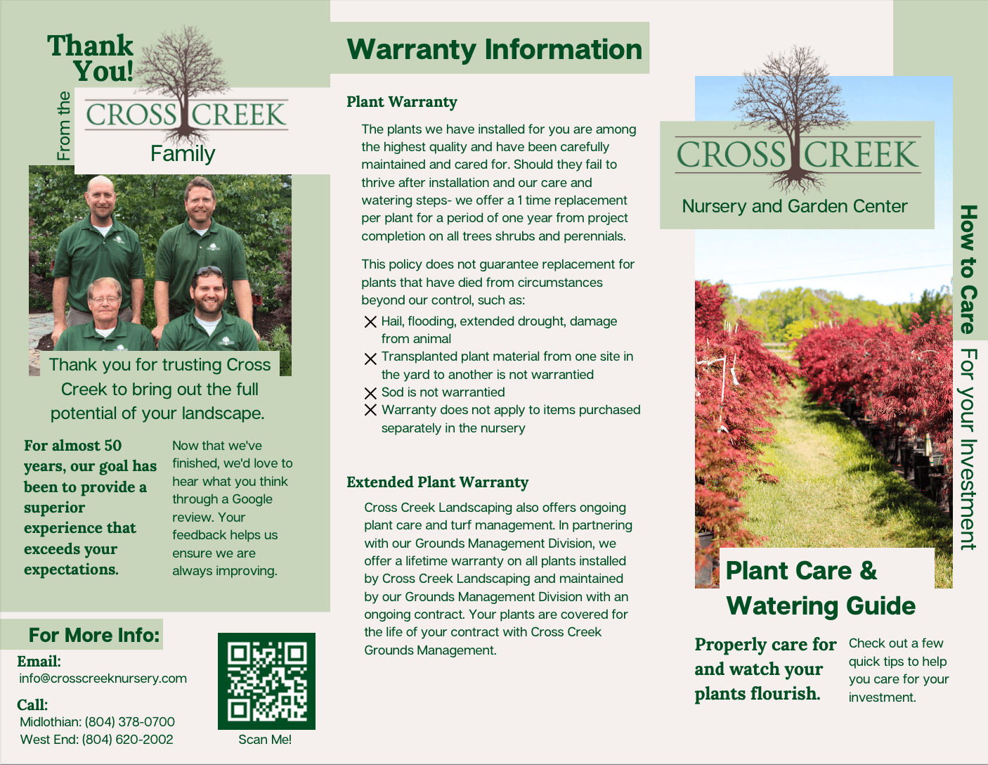 Planting And Watering Guide Cross Creek Nursery And Landscape
