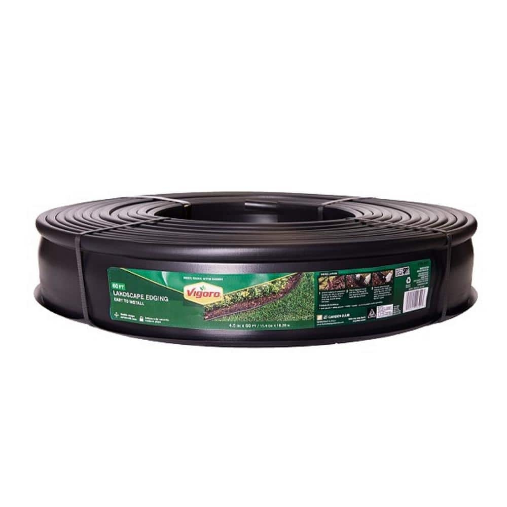 Reviews For Vigoro 60 Ft X 0 5 In X 4 5 In Black Plastic Dig In Landscape Edging Pg 1 The Home Depot