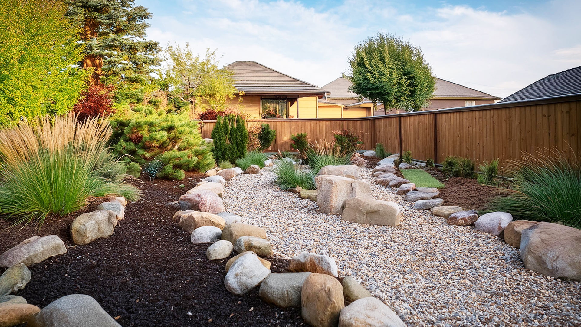 River Rock Stone Landscaping Guide For Small Yards
