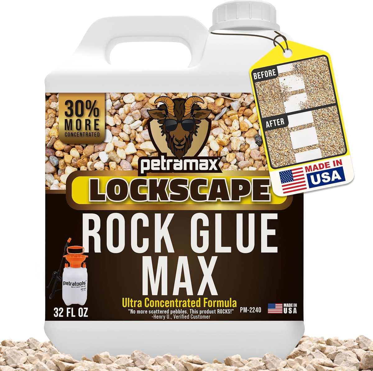 Rock Glue For Landscaping 32oz Pet Safe Sticky Clear Binder For Gravel Pebbl EBay