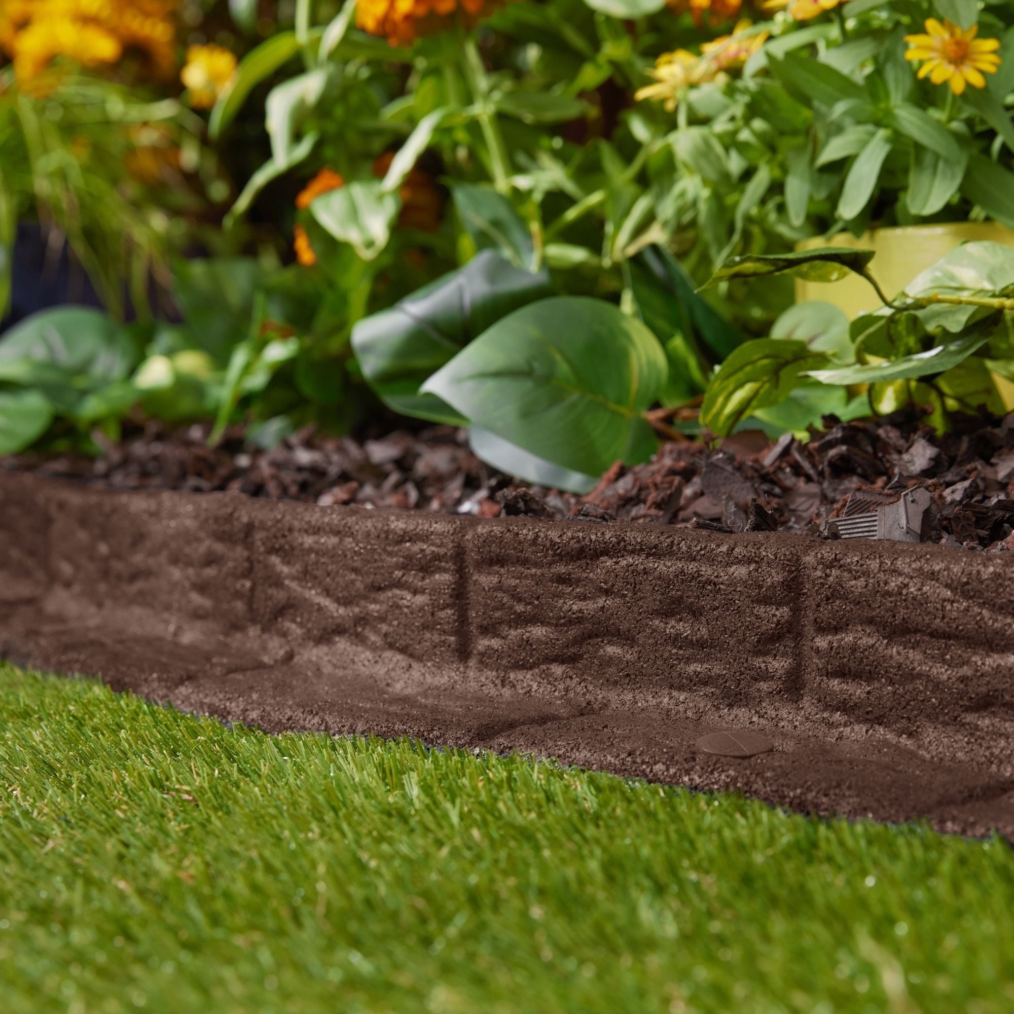 Rubberific 4 ft X 3 in Brown Rubber Landscape Edging Section LRE4BN At Lowes
