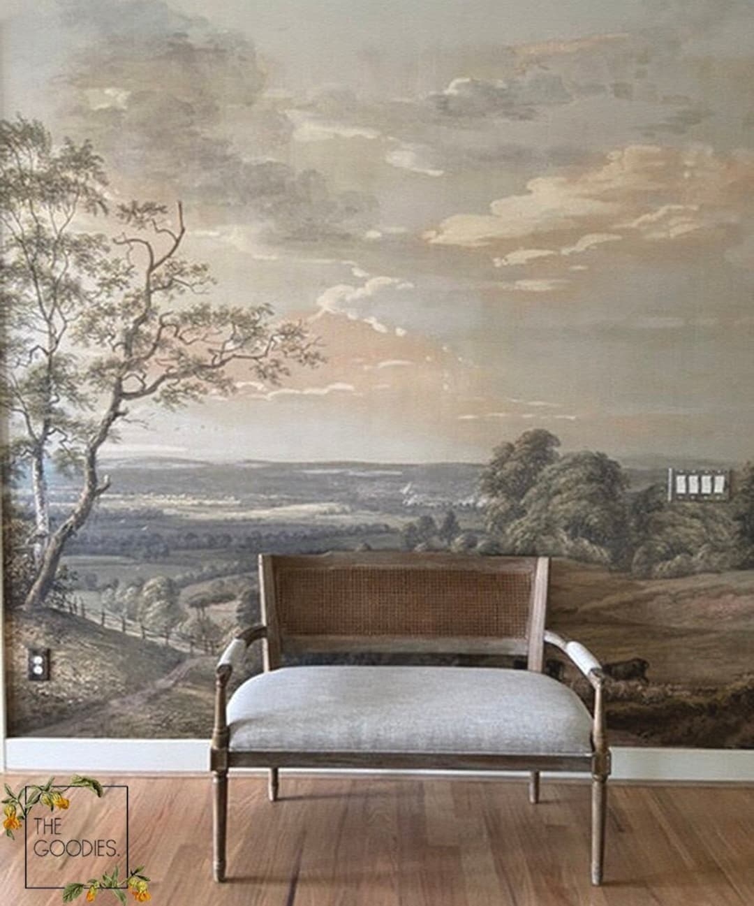 Rural Painting Wall Mural Removable Regular Wallpaper Scene Rustic Home Decor Landscape Vintage Wall Art Scenic Painting 169 Etsy