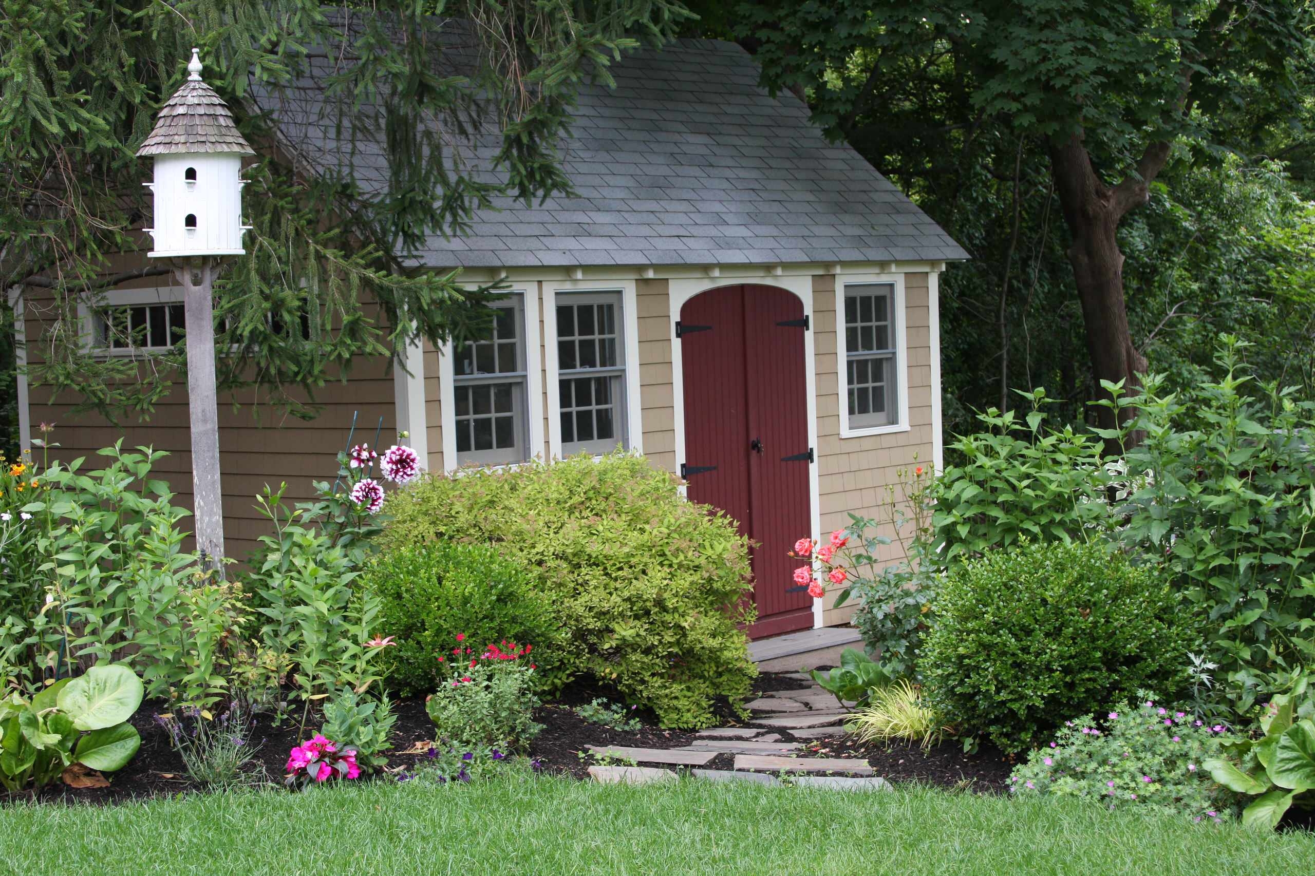 garden shed landscape around