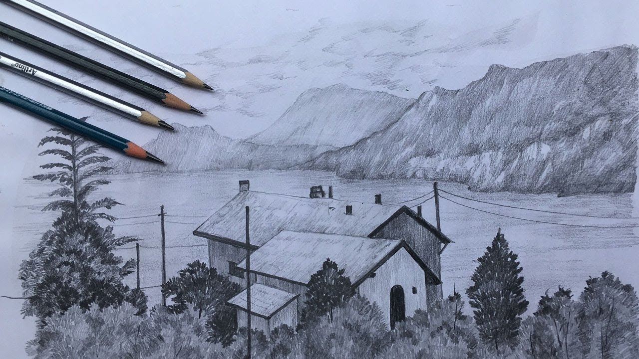easy landscape sketching
