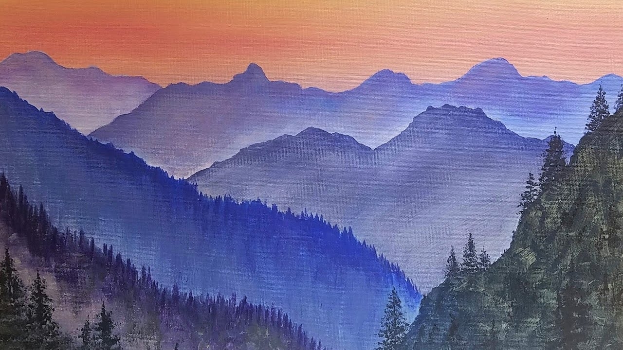 mountain landscape painting
