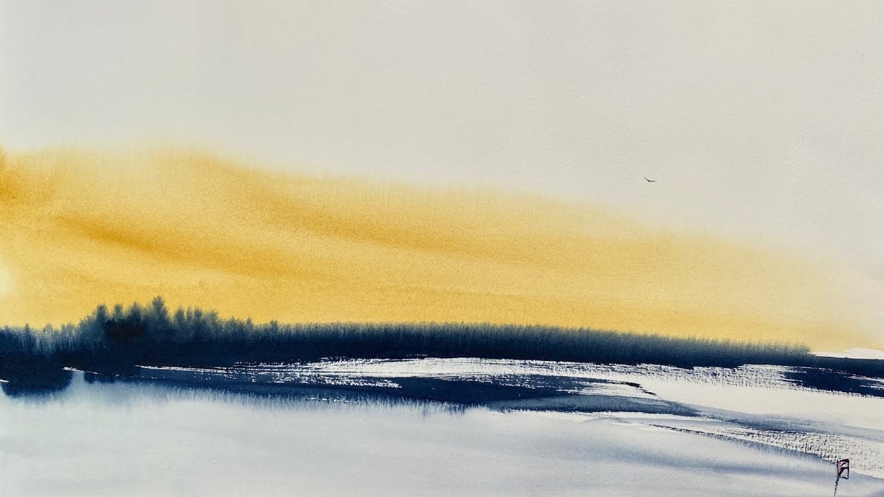 Simple Semi Abstract Watercolour Landscape YouTube