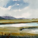 Simple Watercolour Landscape Painting Using Only One Brush YouTube