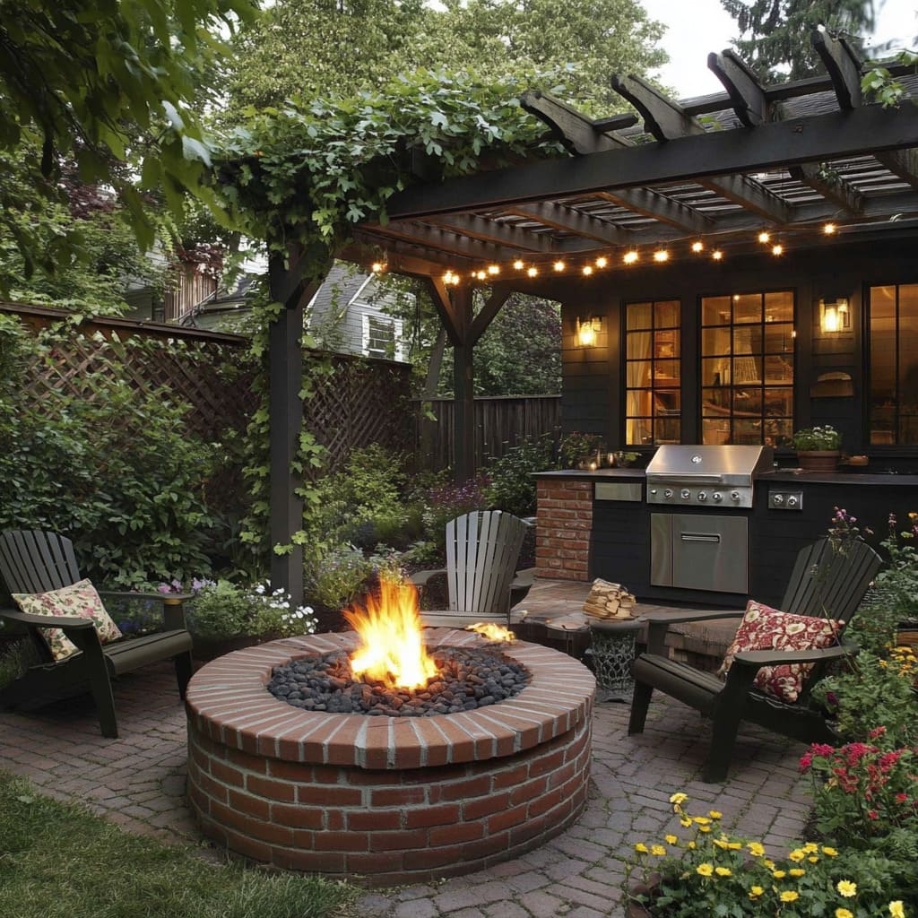 Small Backyard Ideas With Fire Pits BBQs And Cozy Seating
