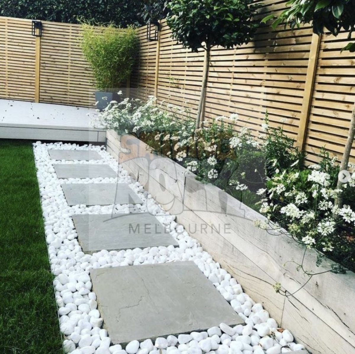Snow White Pebbles 20kg Smiling Rock Melbourne