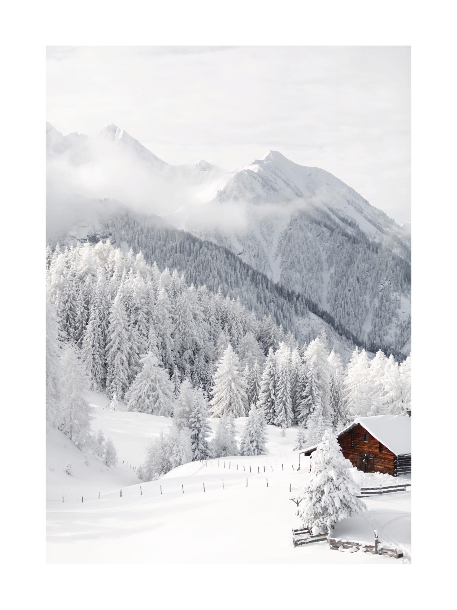 Snowy Landscape Print Winter Poster Desenio