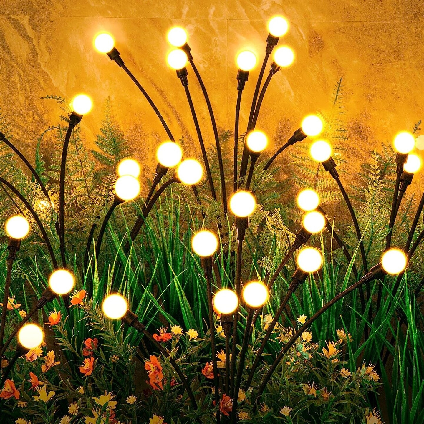 Solar Garden Lights 12 Pack 96 LED Solar Outdoor Lights Outdoor Decorations Lights Solar Swaying Lights Firefly Lights For Patio Pathway Outdoor Decor Big Bulb Solar Swaying Light Michaels