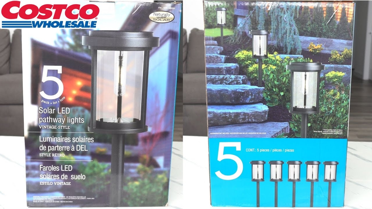 Solar LED Pathway Lights Naturally Solar GTX 5 PACK UNBOXING COSTCO YouTube