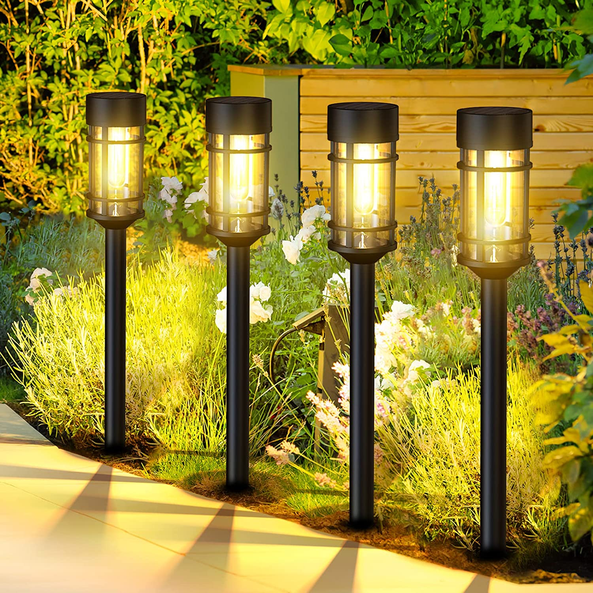 Solar Pathway Lights 8 Pack Bright Solar Lights Outdoor Waterproof EBay
