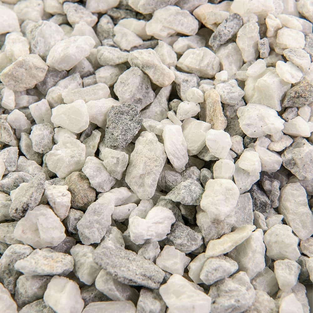 Southwest Boulder Stone 25 Cu Ft 3 8 In White Ice Bulk Landscape Rock And Pebble For Gardening Landscaping Driveways And Walkways 02 0093 The Home Depot
