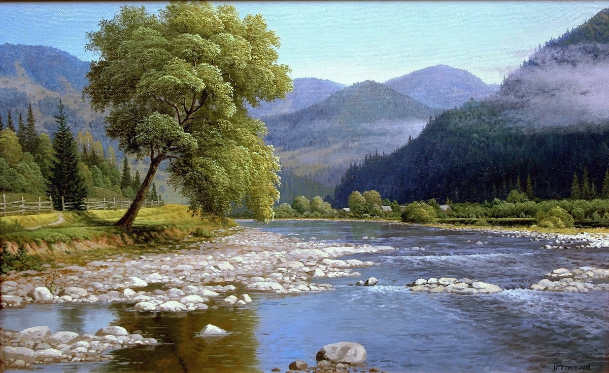 Spring Mountain Landscape Oil Painting Realism Oil Painting Large Canvas Art Original Large Painting Mountains Art Wall Art Etsy