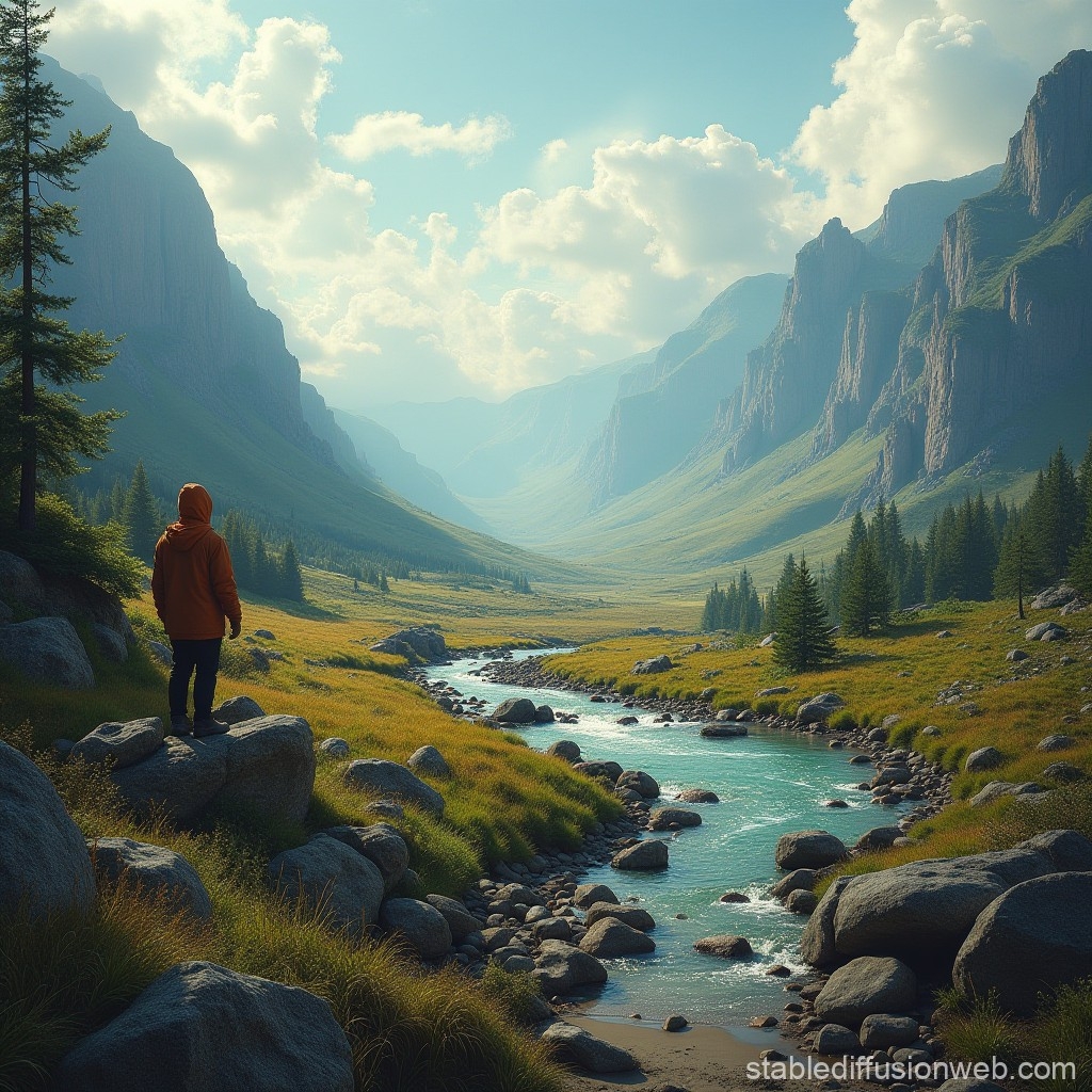 Square Watch Landscapes Design Stable Diffusion Online