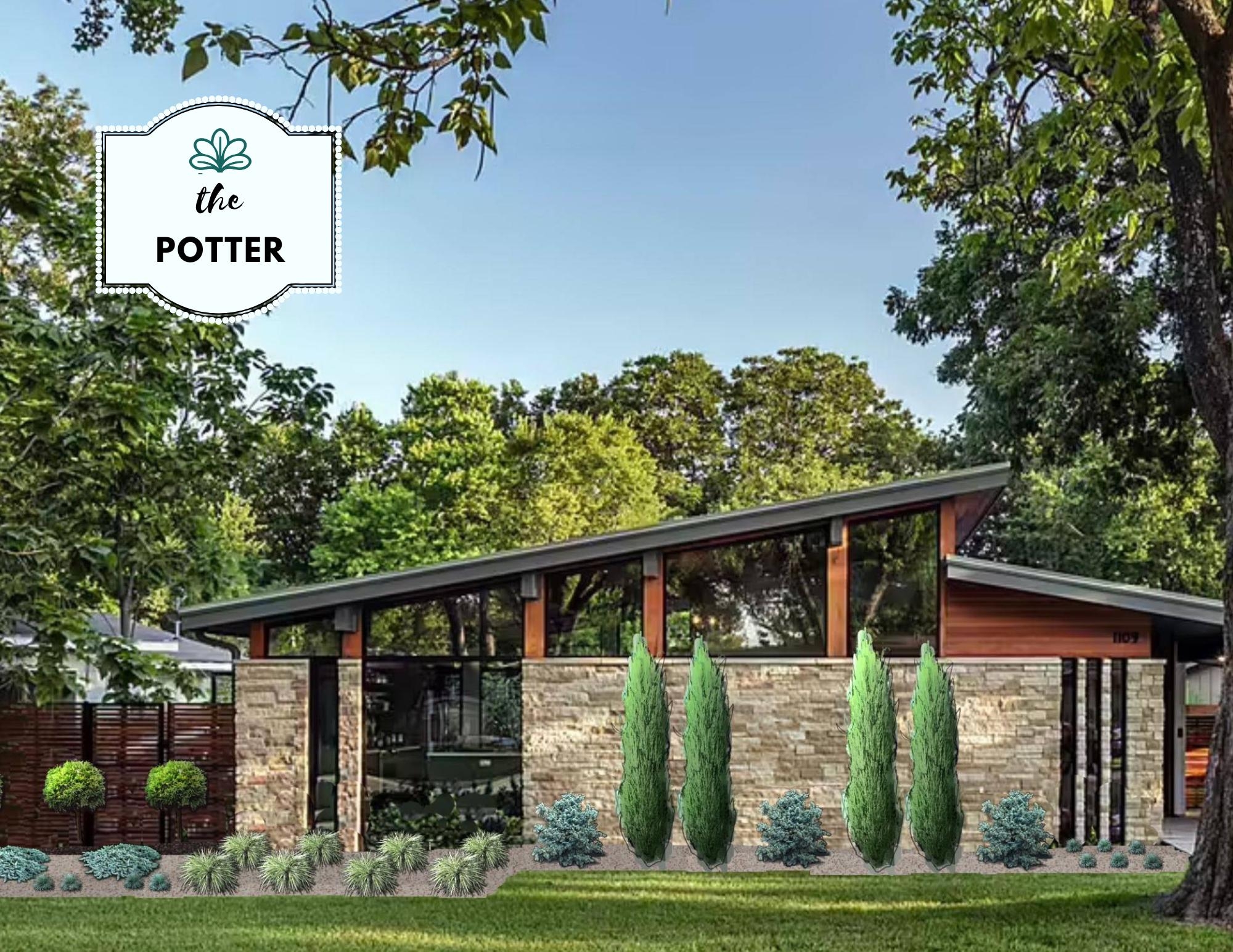 mid century modern landscaping
