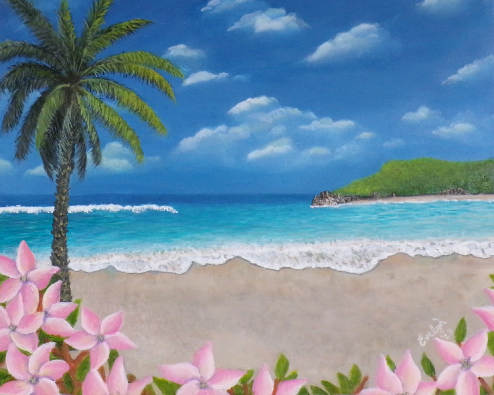 This Tropical Beach Landscape Painting Is A Beach Landscape And An Ocean Landscape Painting Of A
