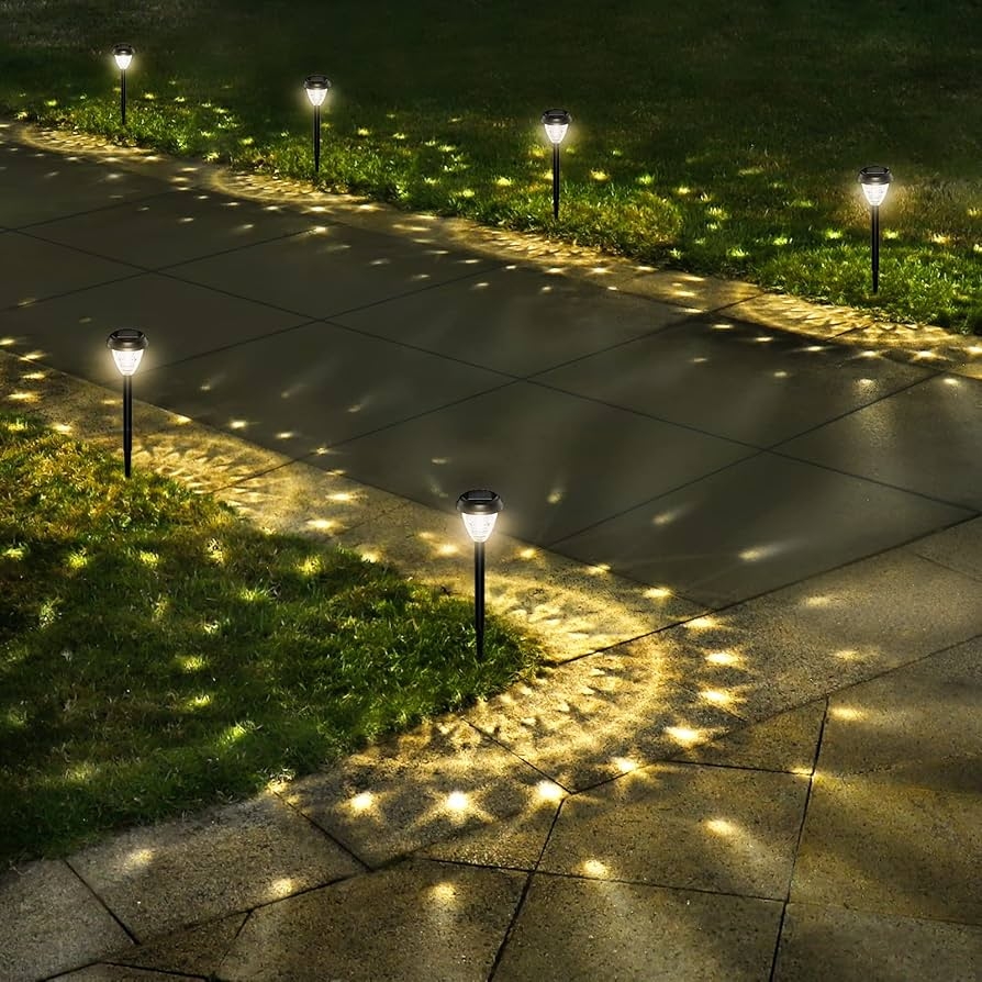 URAGO Super Bright Solar Lights Outdoor Waterproof 10 Pack Dusk To Dawn Up To 12 Hrs Solar Powered Pathway Garden Lights Auto On Off LED Landscape Lighting Decorative For Walkway Patio Yard 