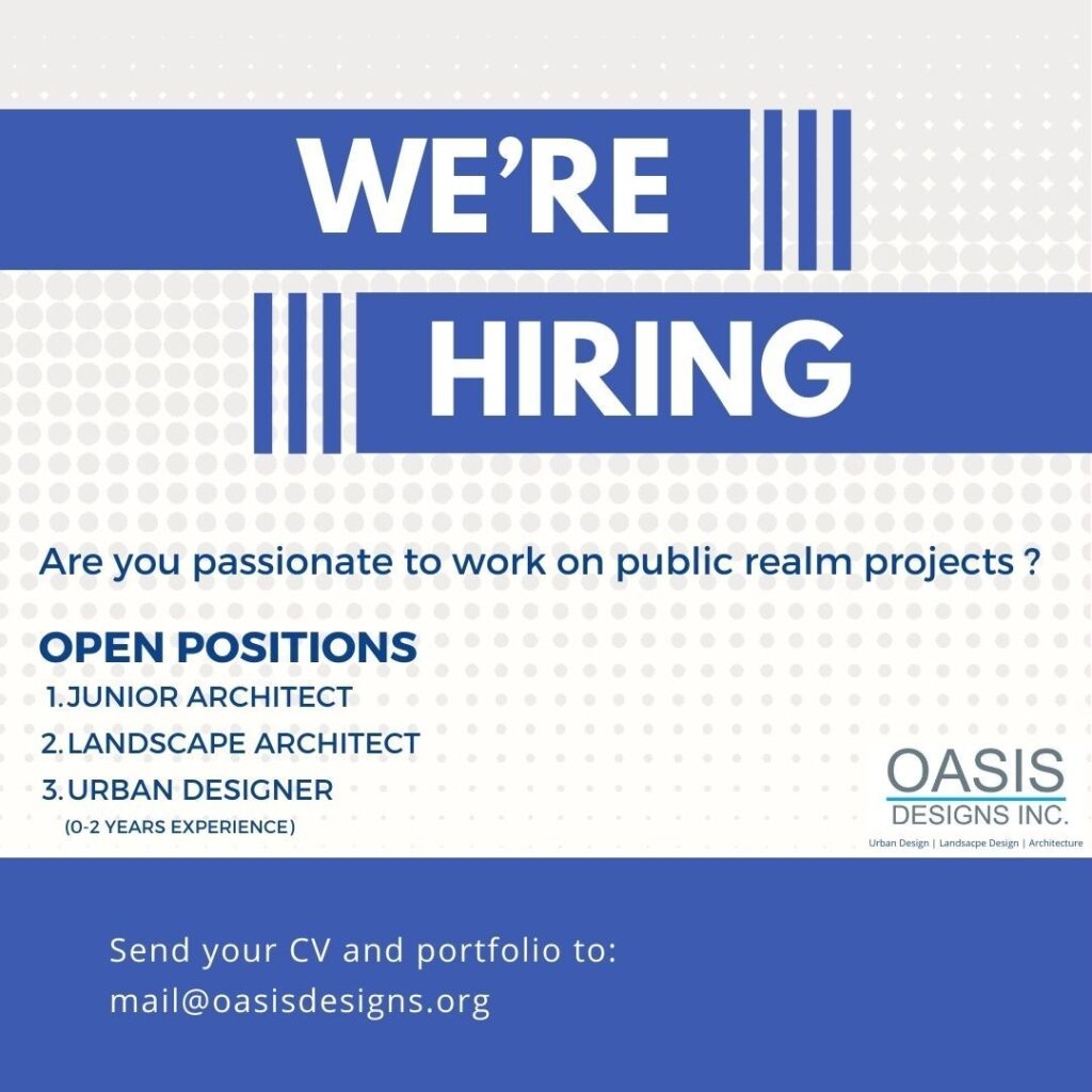 Vacancy For Junior Architect Landscape Architect Urban Designer At Oasis Designs Inc New Delhi 0 2 Yrs Exp Exam Assure