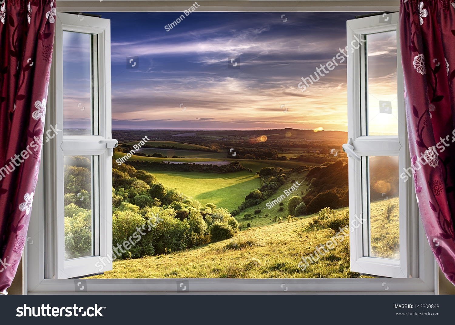 View Through Open Window Onto Beautiful Stock Photo 143300848 Shutterstock