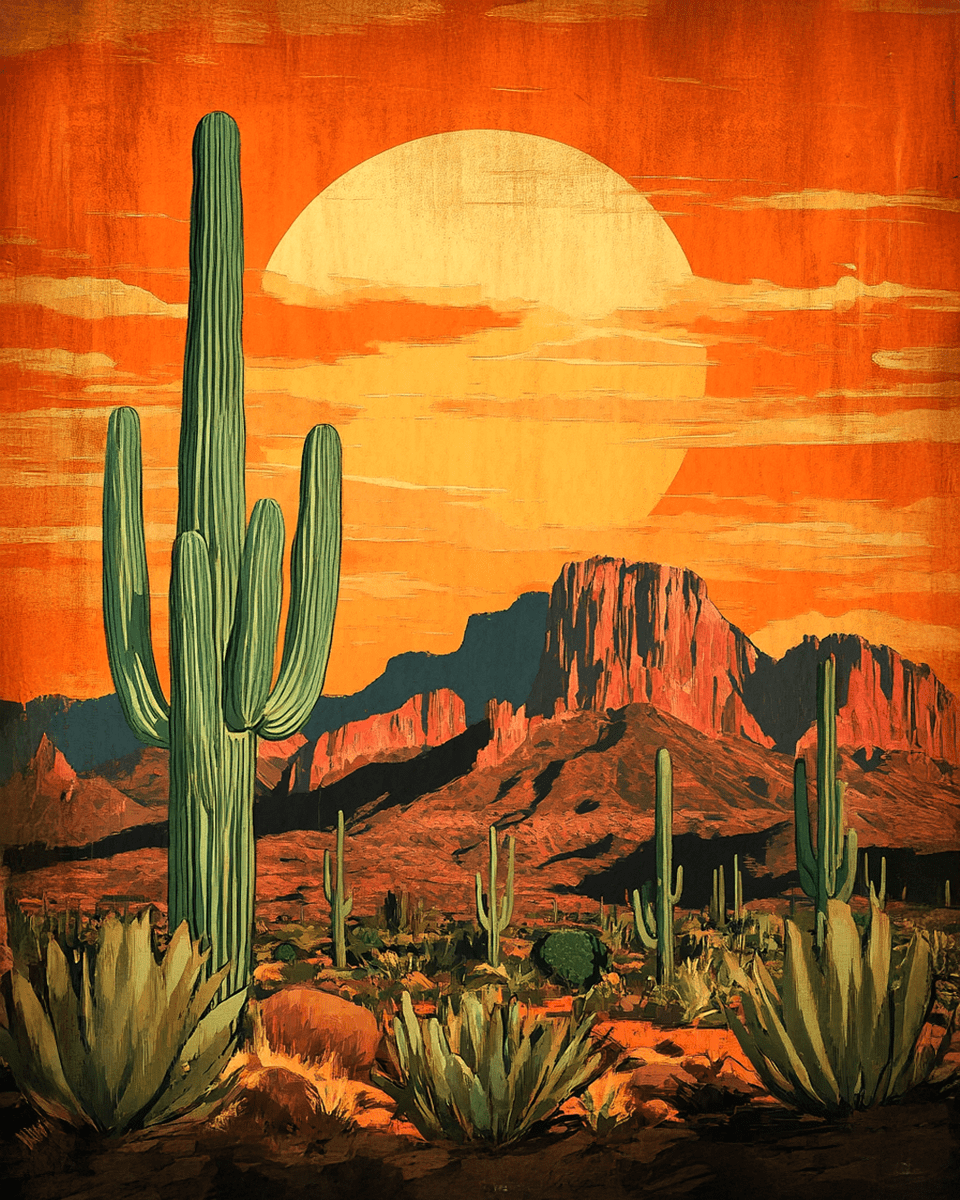 desert landscape art