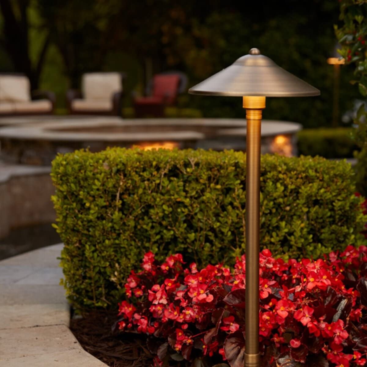 VOLT 15 Pack 12V Cast Brass Max Spread Path Lights 9 Shade 25 Tall For Low Voltage Landscape Lighting On Outdoor Pathway Walkway Garden Driveway Or Patio Amazon