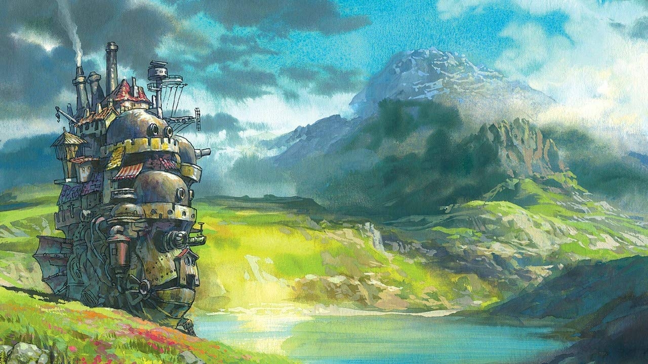 VVWV Howl s Moving Castle Watercolor Beautiful Mechanical Technology Countryside Scenery Ghibli Studio Ghibli Matte Finish Paper Wall Poster 18 X 12 Inches Multicolor Amazon in Home Kitchen