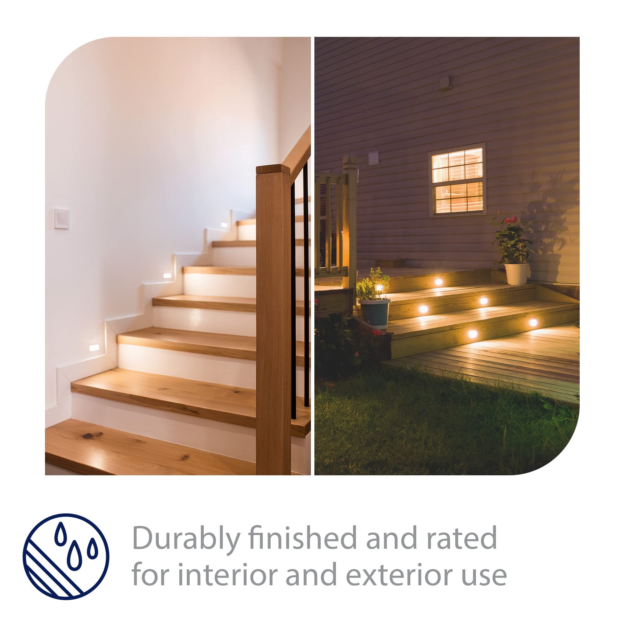 WAC Landscape Lighting LEDme 120V LED Horizontal Indoor And Outdoor Step And Wall Light 2700K Built in LED In Black Amazon