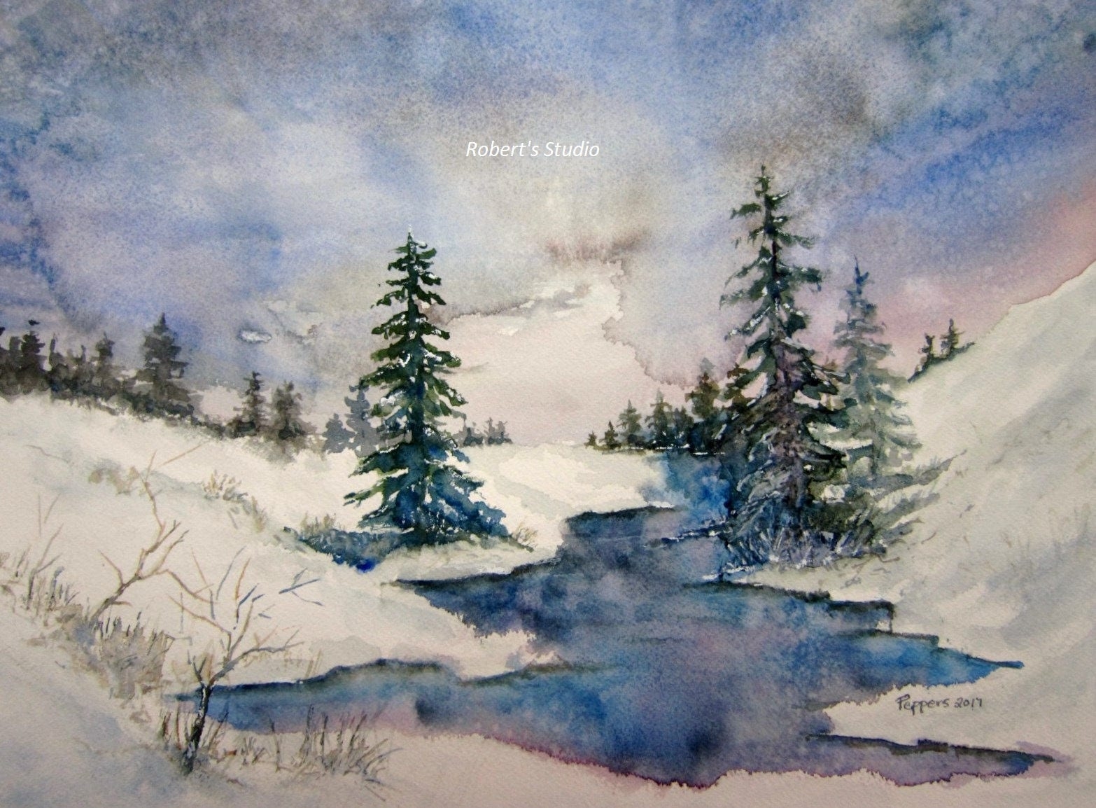 winter landscape art