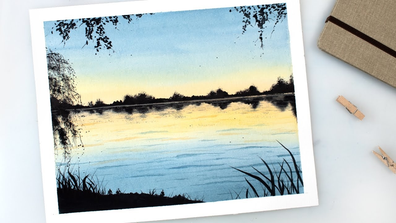 landscape watercolor painting